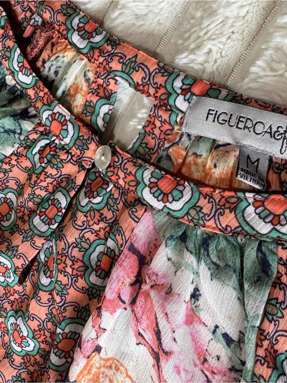 Anthropology Figueroa & Flower multicoloured BOHO FLORAL Paisley Blouse - med - Picture 10 of 15